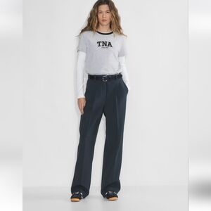 Wilfred Navy Wide Leg Pants